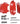 3 pcs Bash Plate Red Suits Toyota Hilux 2015-2022